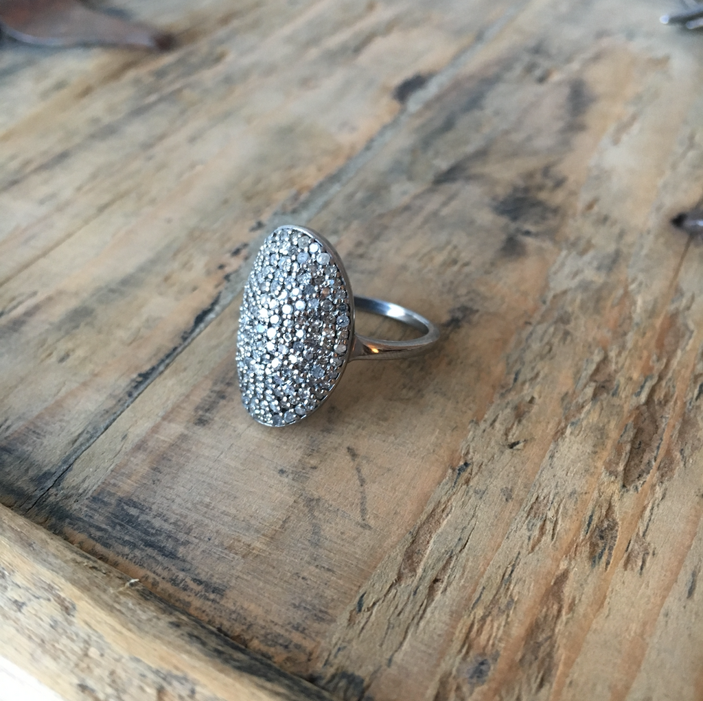 Medallion Diamond Unique Ring