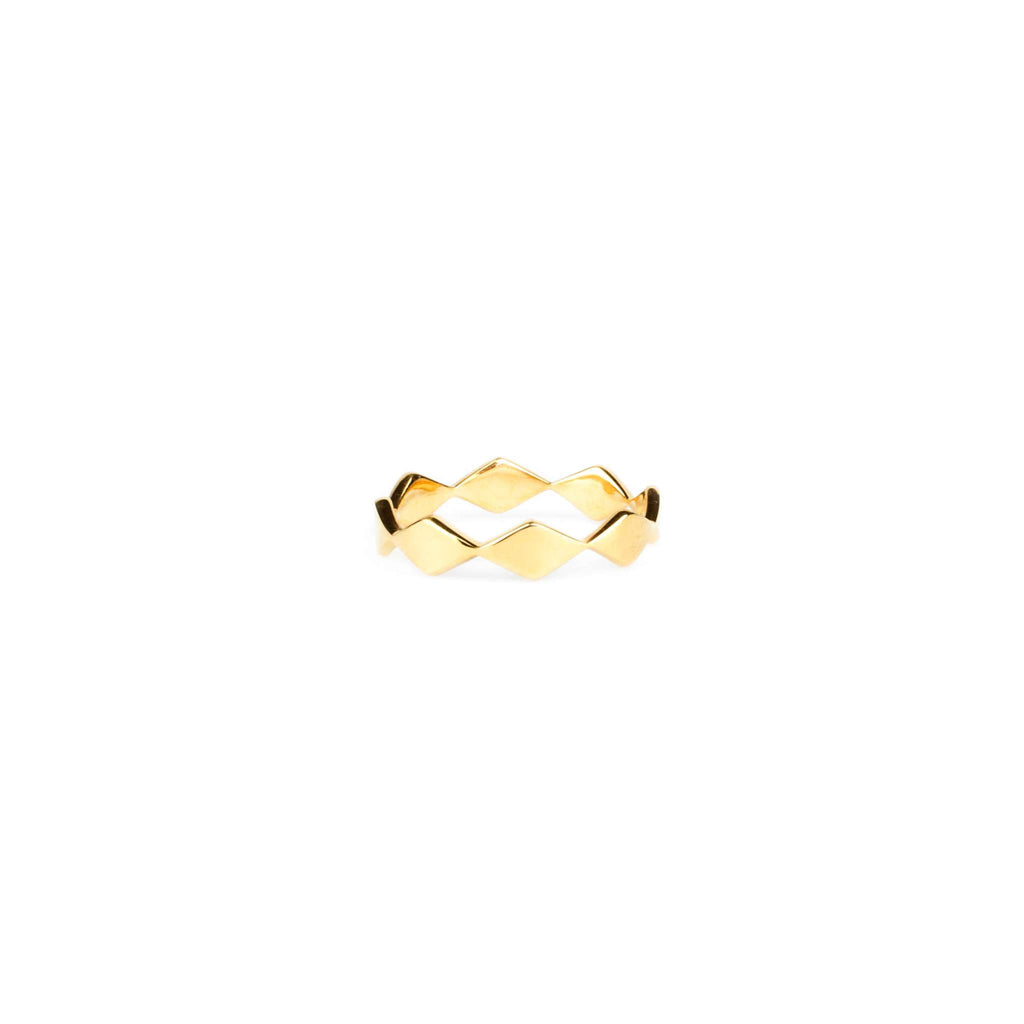 Rhombic Single Ring - Gold