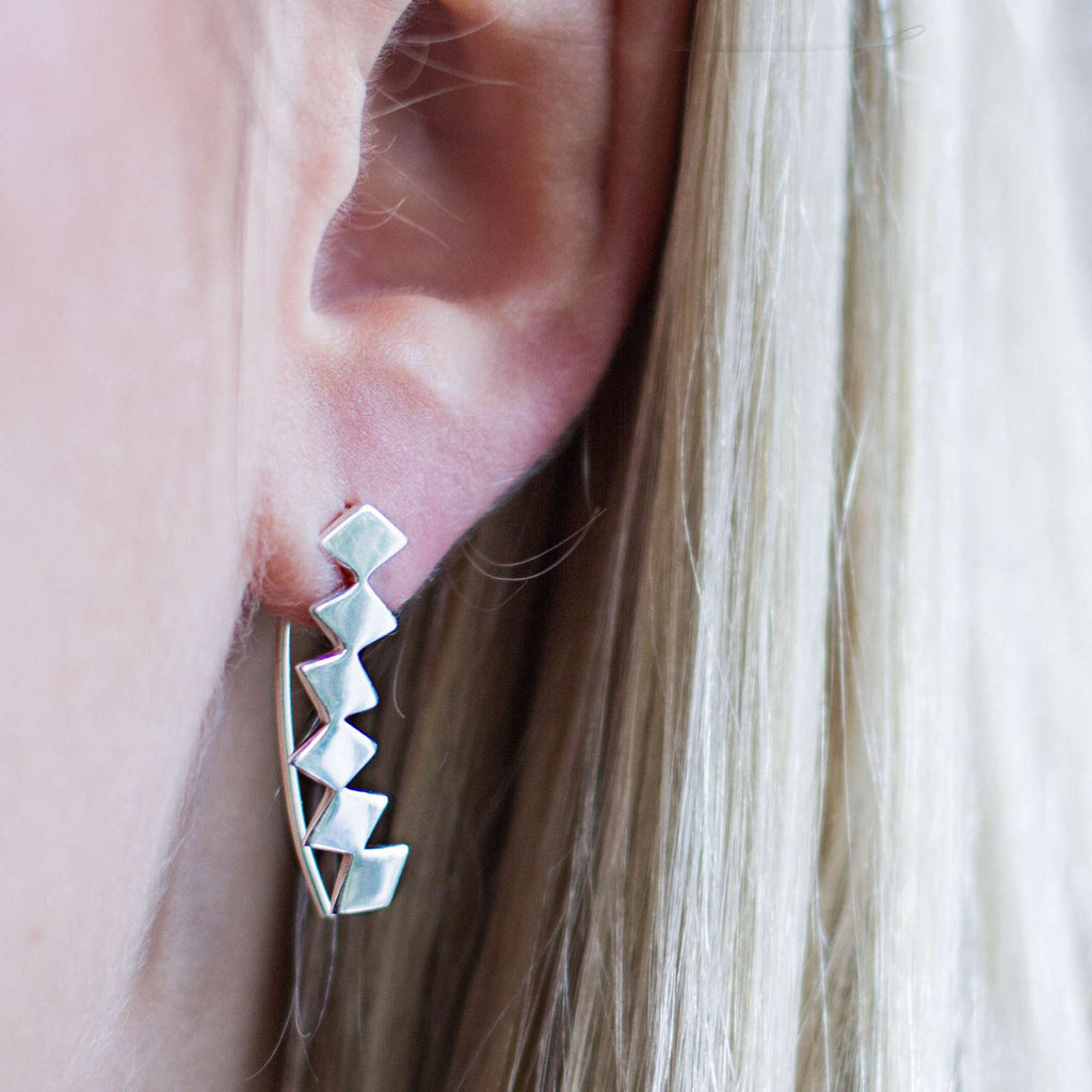 Rhombic Earring - Silver